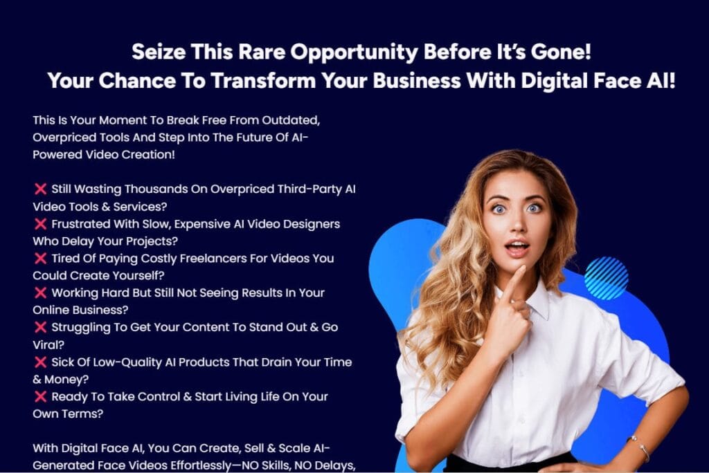 Digital Face AI - Unlimited Face Video Creator $16 one time 13 digital face ai