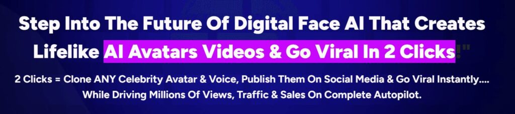 Digital Face AI - Unlimited Face Video Creator $16 one time 12 digital face ai