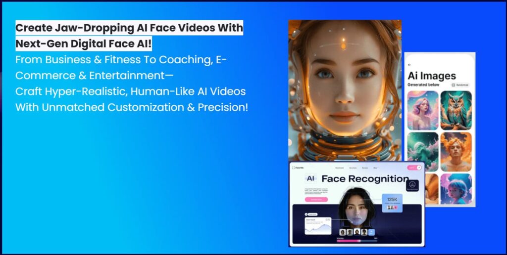 Digital Face AI - Unlimited Face Video Creator $16 one time 21 digital face ai
