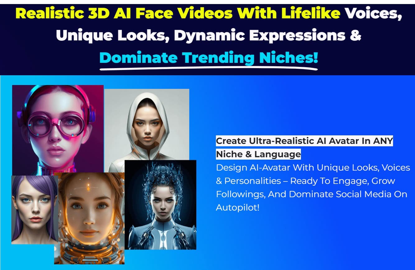 Digital Face AI - Unlimited Face Video Creator $16 one time 2 digital face ai