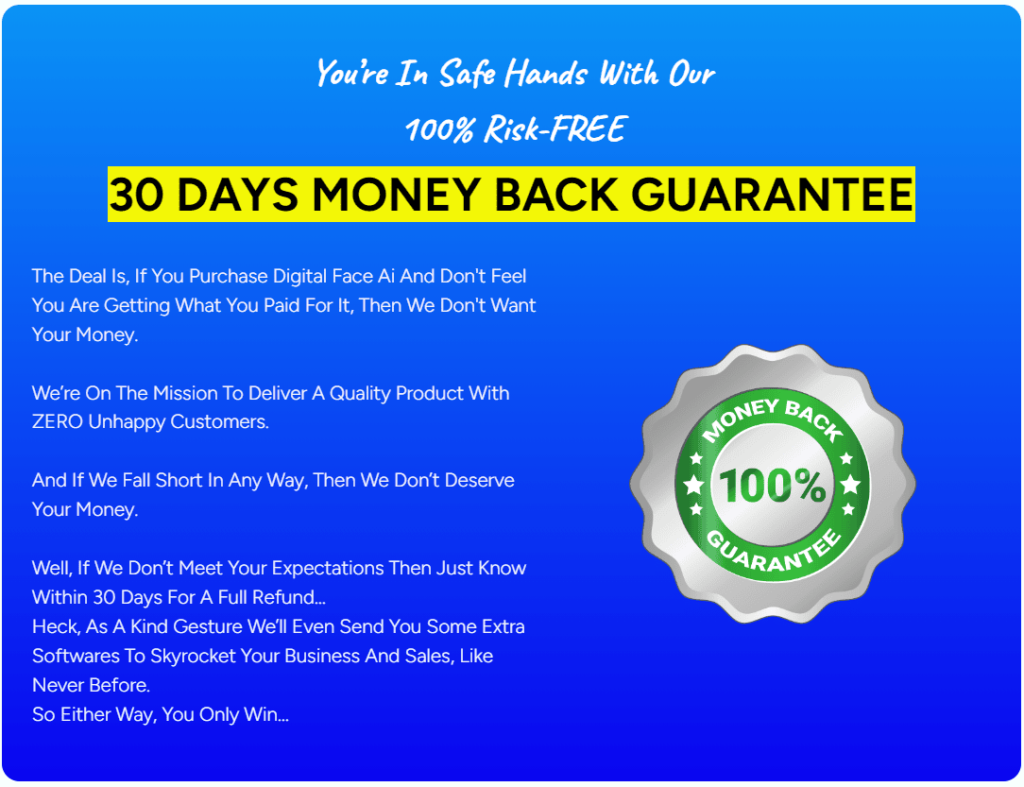 Digital Face AI - Unlimited Face Video Creator $16 one time 24 digital face ai